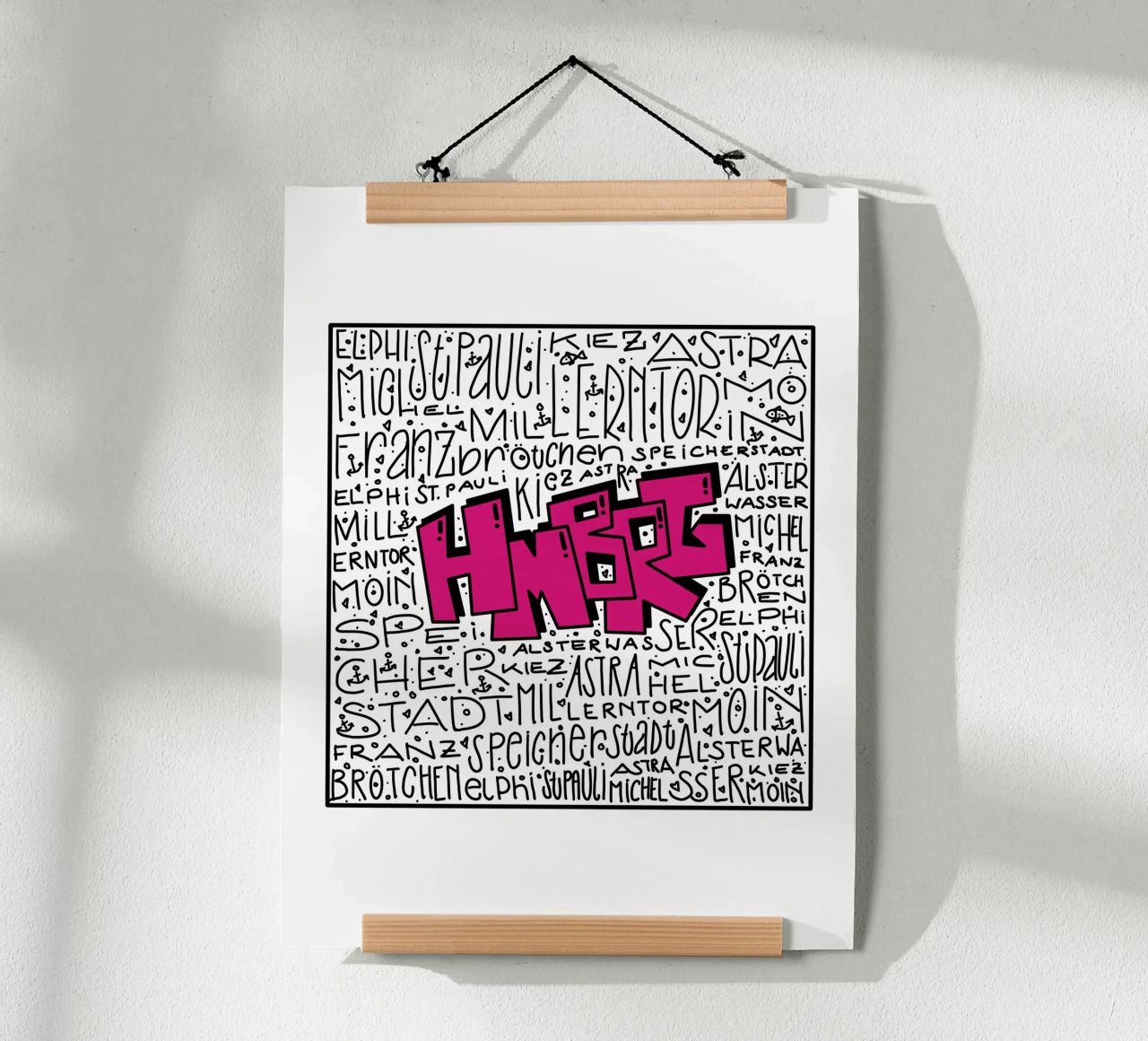 HAMBURG Poster Graffiti Hamburg Schriftzug Leinwand Hamburg Poster von LIMITED EDITION LETTERS