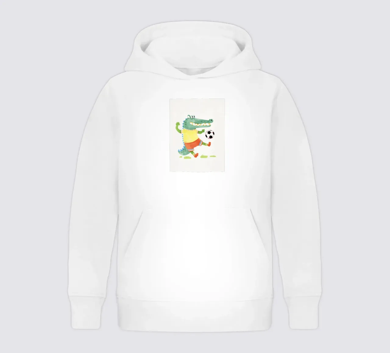 Divertimento a calcio con Kroko felpa bambino con cappuccio da Carinaprint