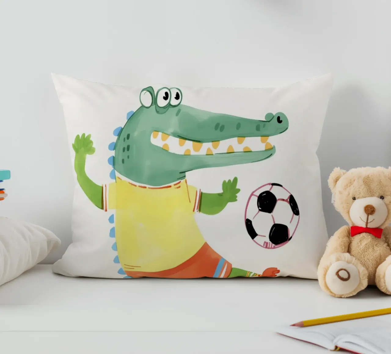 Divertimento a calcio con Kroko cuscino da Carinaprint
