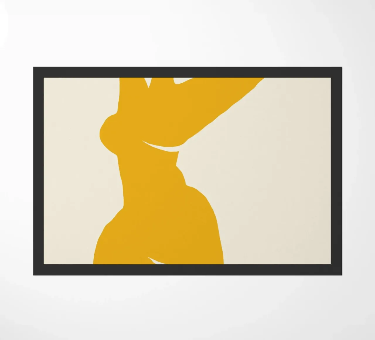 The yellow muse 02 doormat by Little Dean
