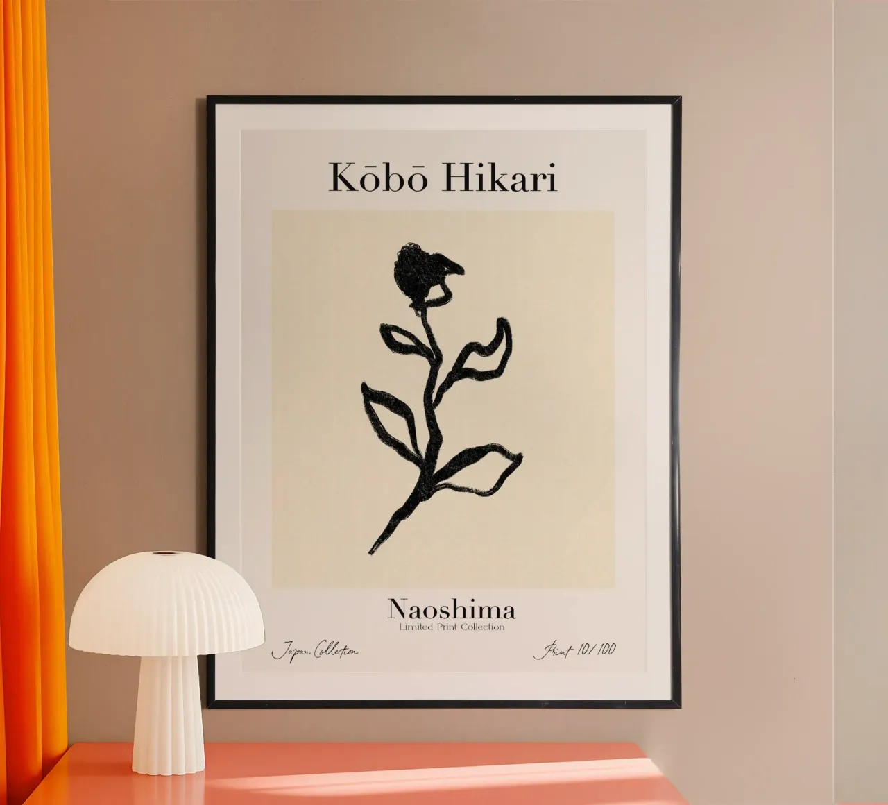 Kobo Hikari No 10 poster con telaio in plastica da treechild