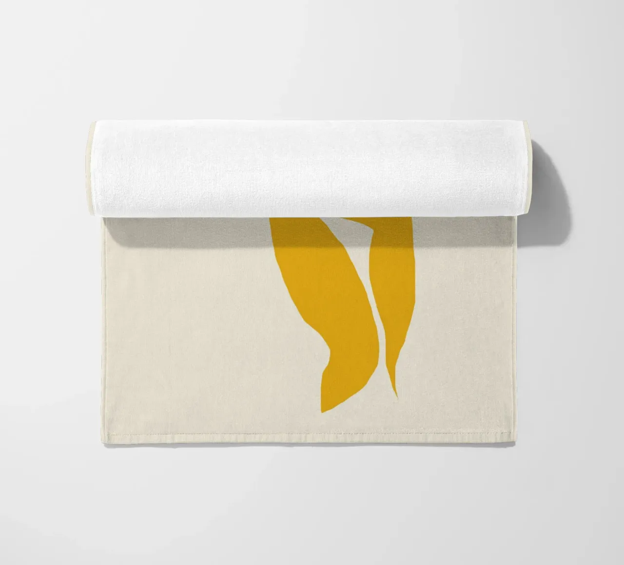 The yellow muse 03 beach towel by Little Dean