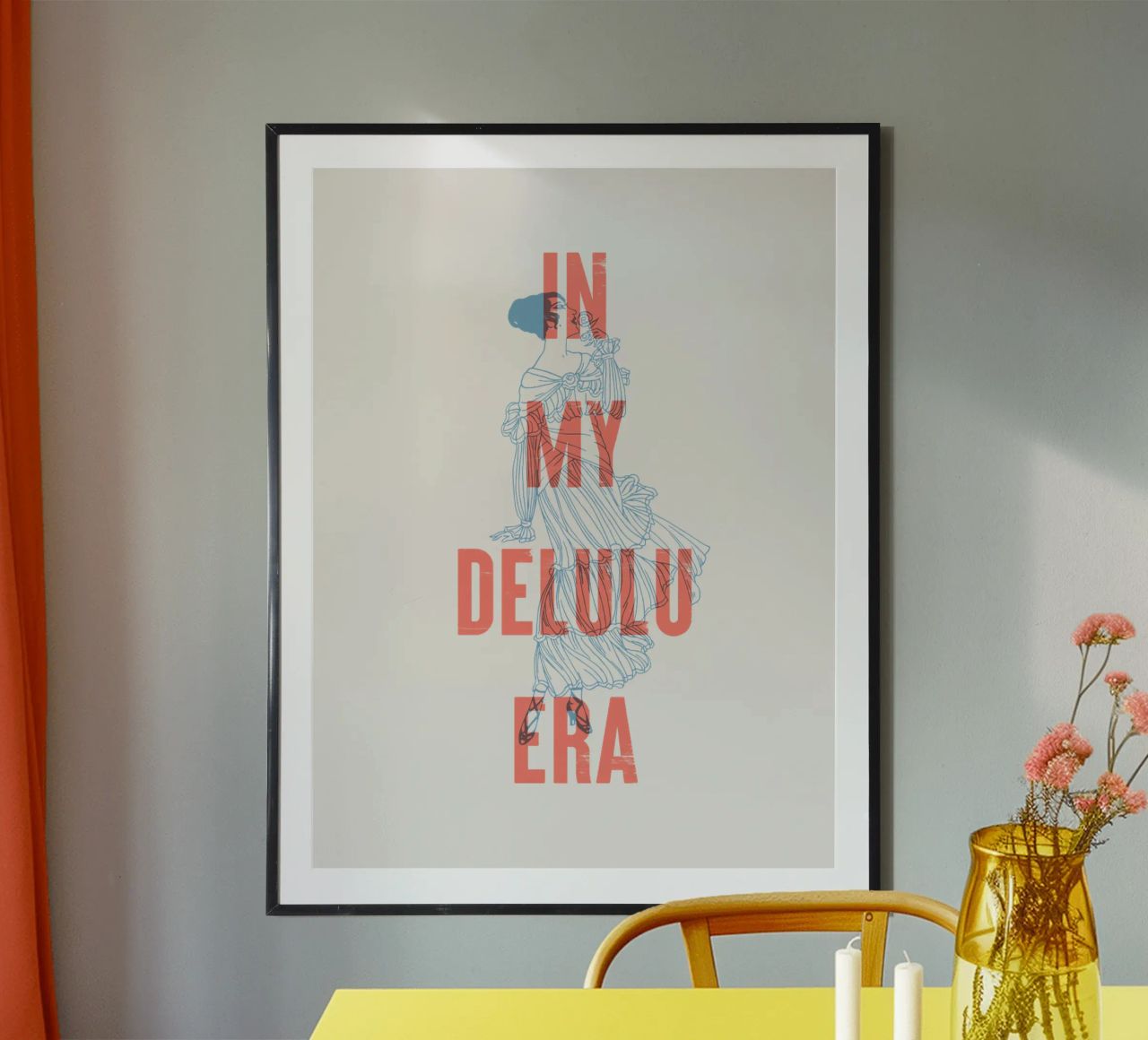 In My Delulu Era Vintage Typography poster by Vintagrafica
