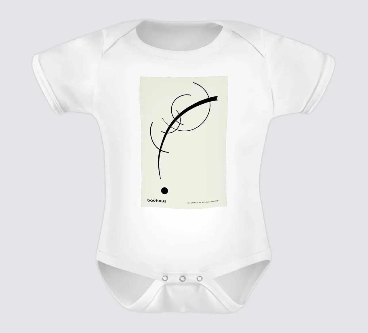 Kandinsky - Diagram 16 short-sleeve baby romper by Vintage by JUNIQE