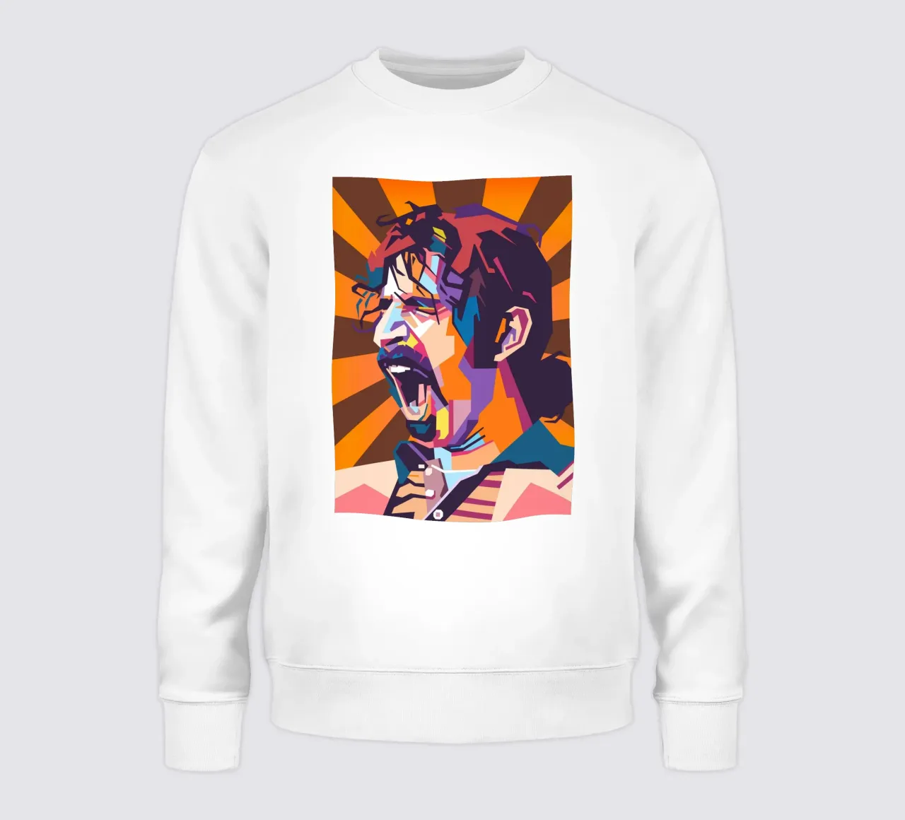 Ritratto pop art di Frank Zappa felpa da Hantamrata