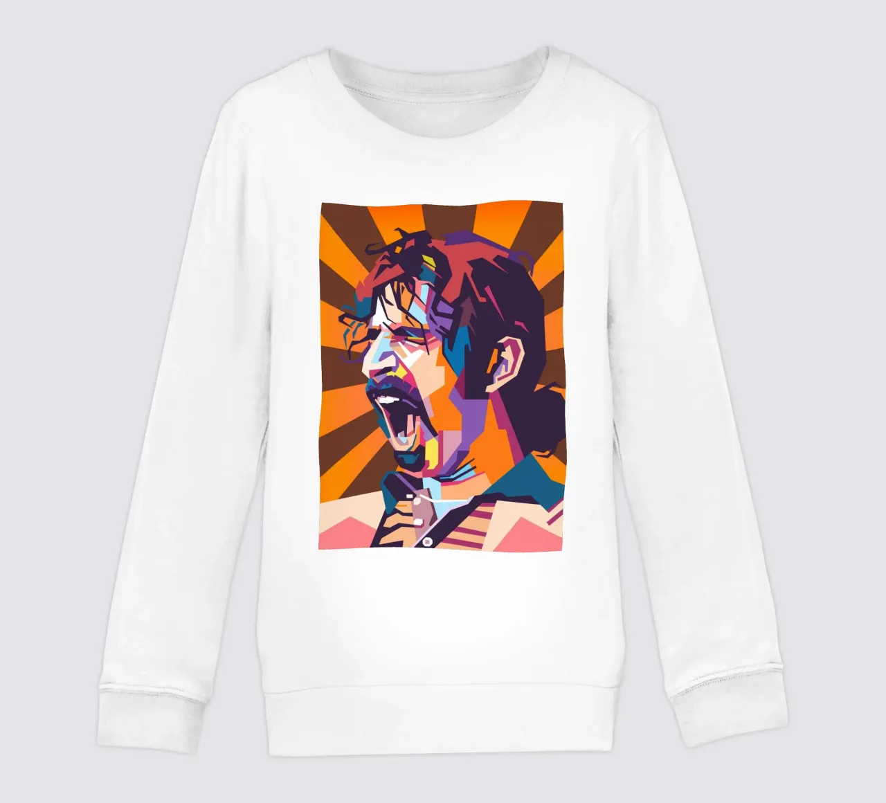 Ritratto pop art di Frank Zappa felpa bambino da Hantamrata