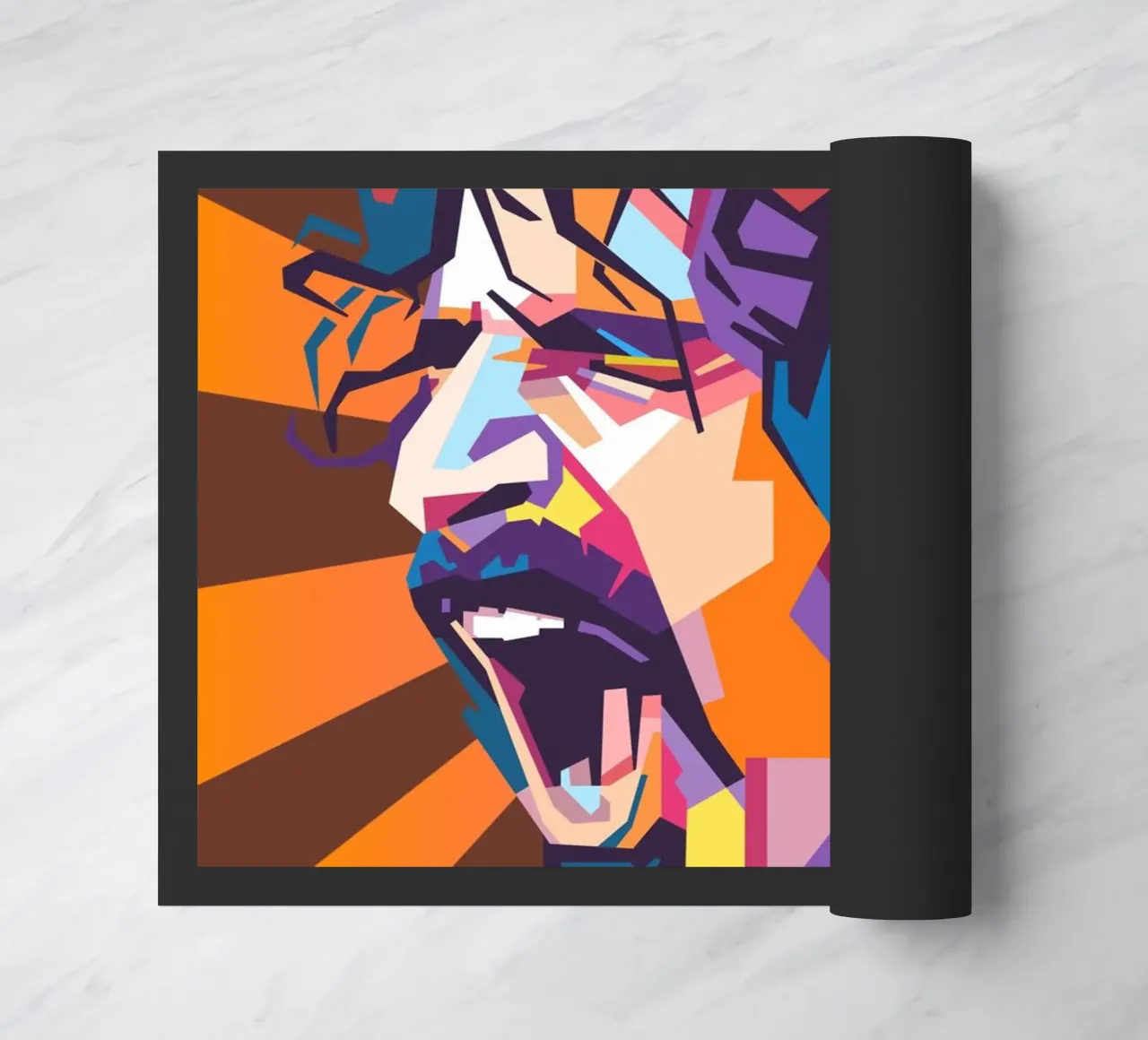 Ritratto pop art di Frank Zappa zerbino da Hantamrata