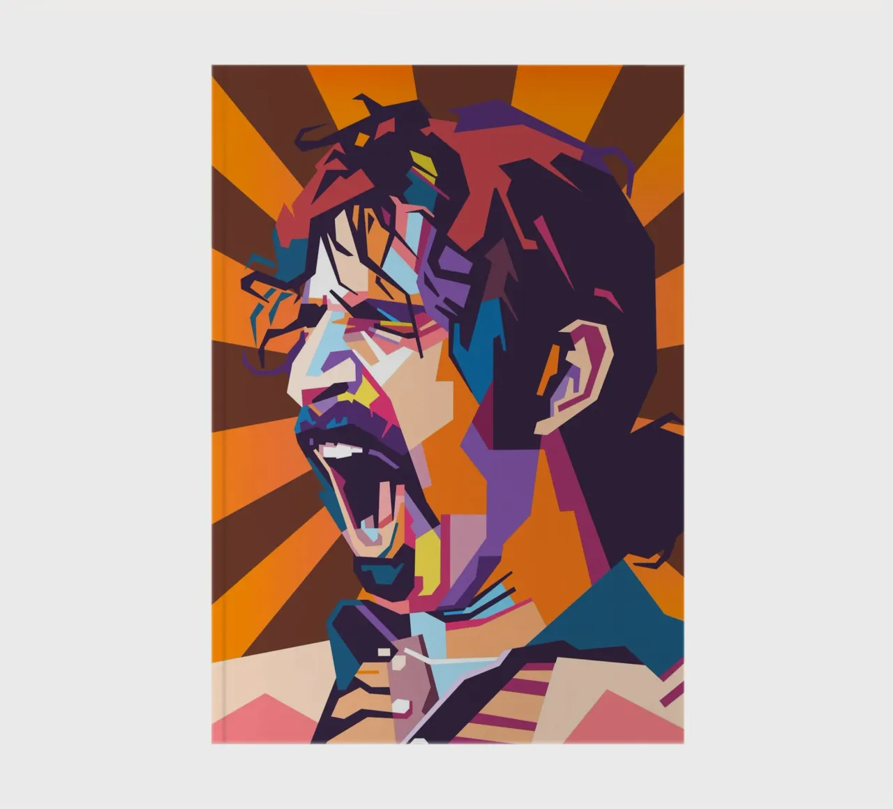 Frank Zappa pop art portrait notebook by Hantamrata