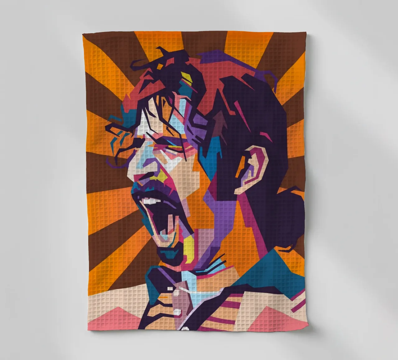 Ritratto pop art di Frank Zappa canovaccio da cucina da Hantamrata