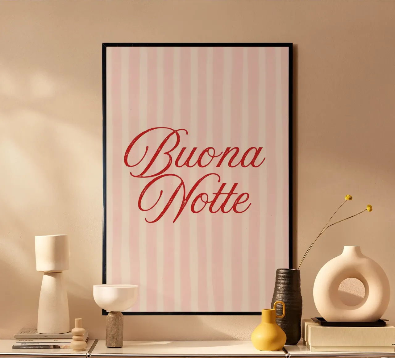 Buona Notte, Italy Quote, Travel Print poster da DolceVita
