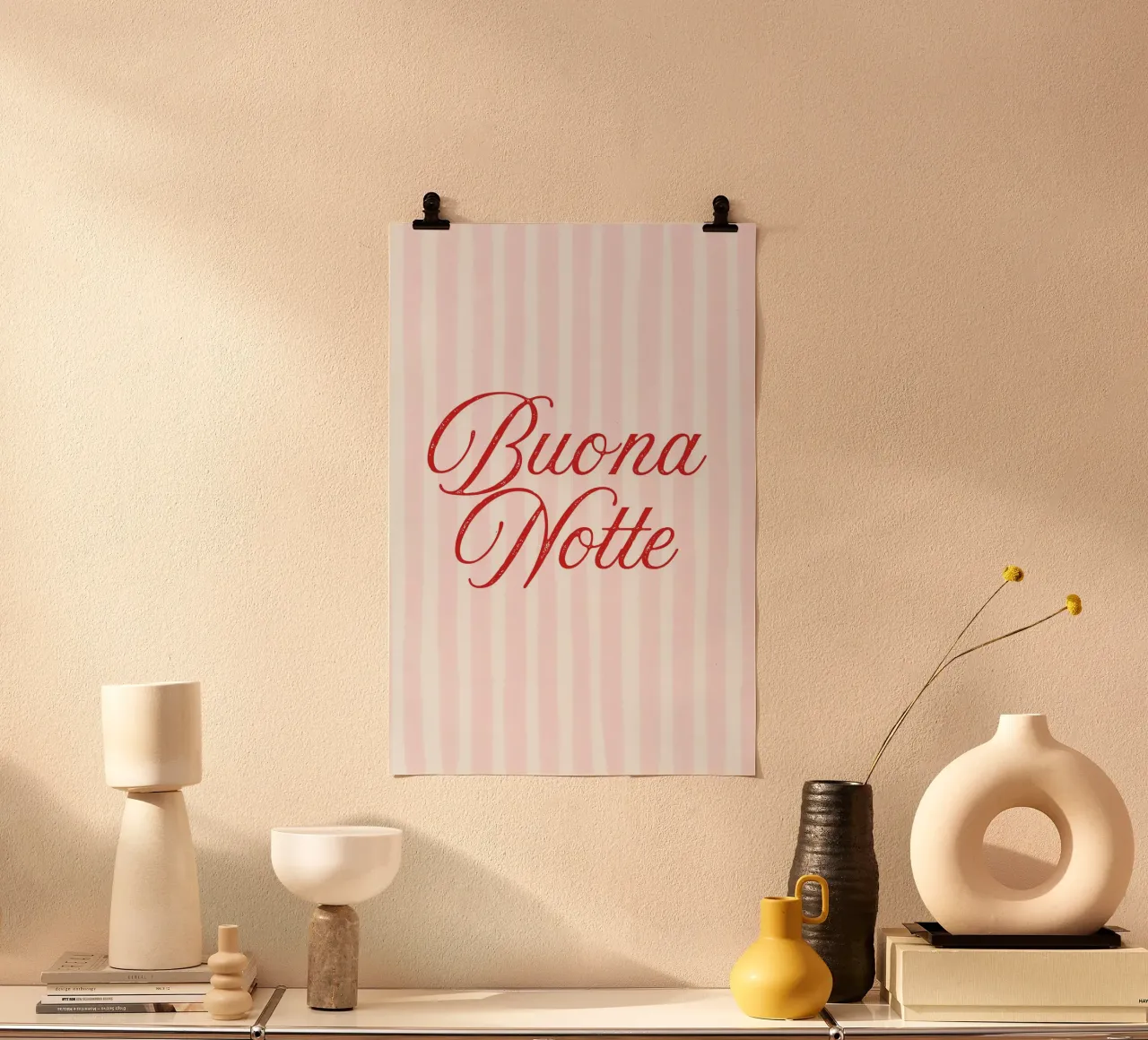 Buona Notte, Italy Quote, Travel Print poster da DolceVita