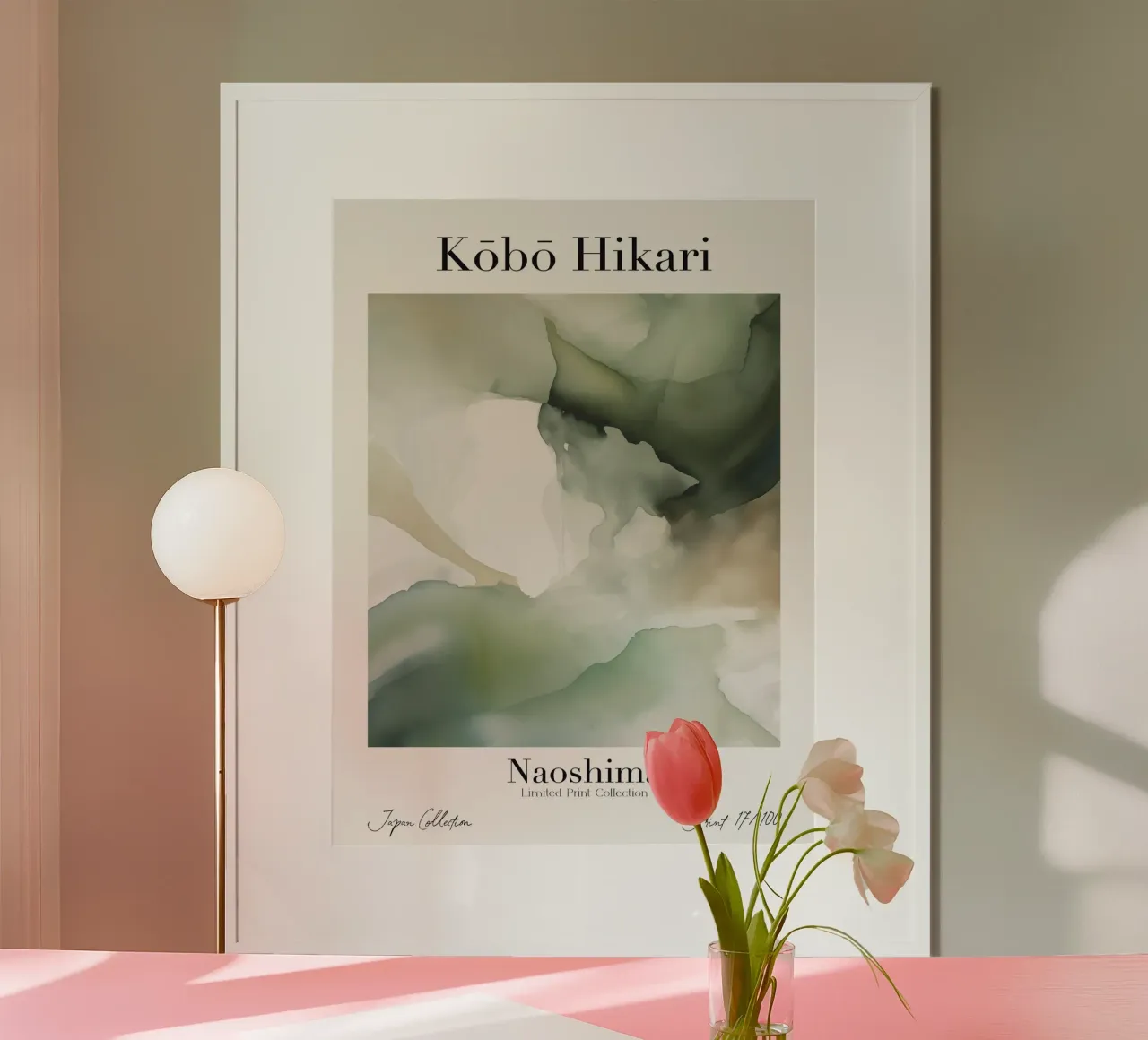 Kobo Hikari No 17 poster con telaio in legno da treechild