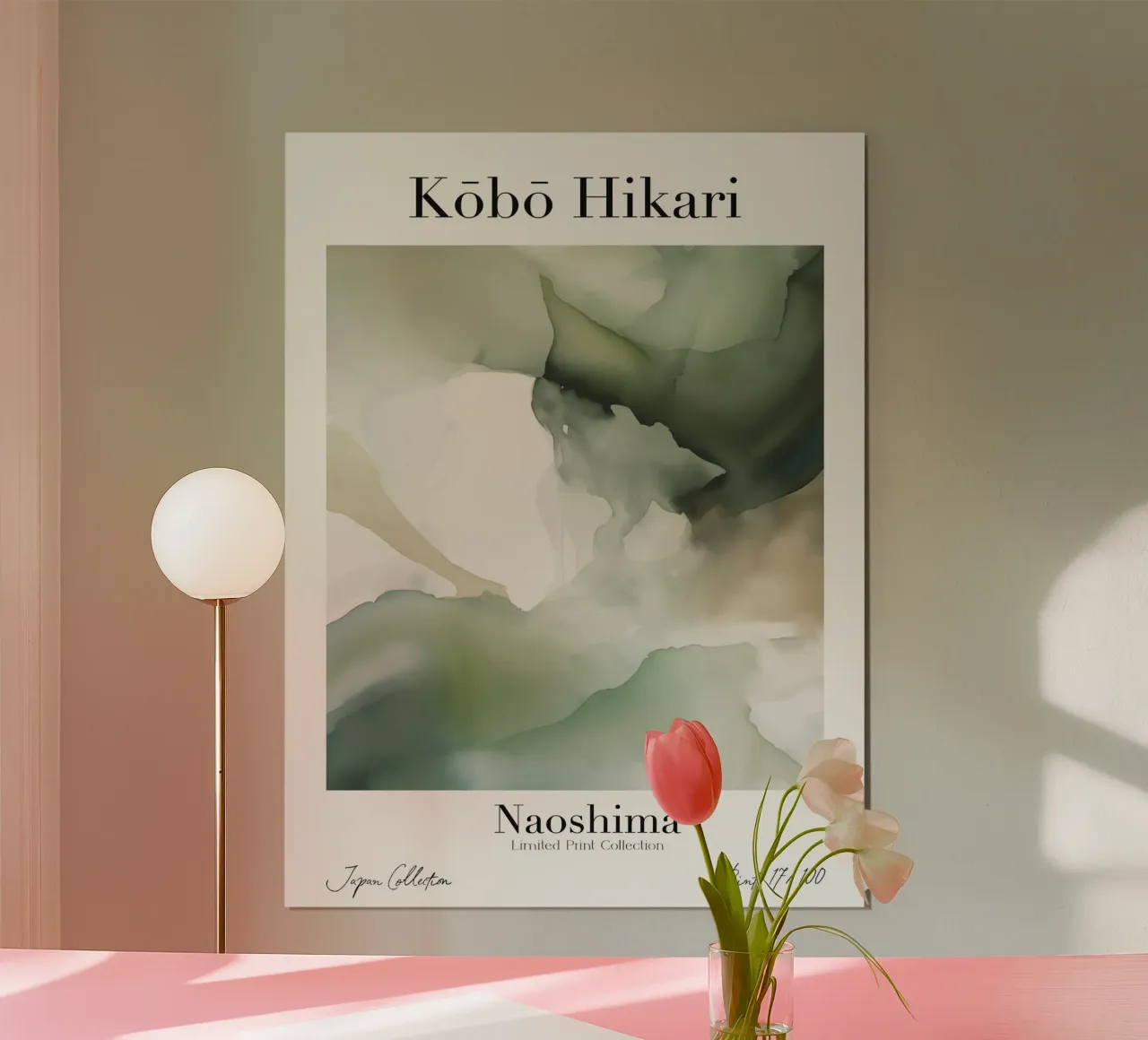 Kobo Hikari No 17 poster con telaio in legno da treechild