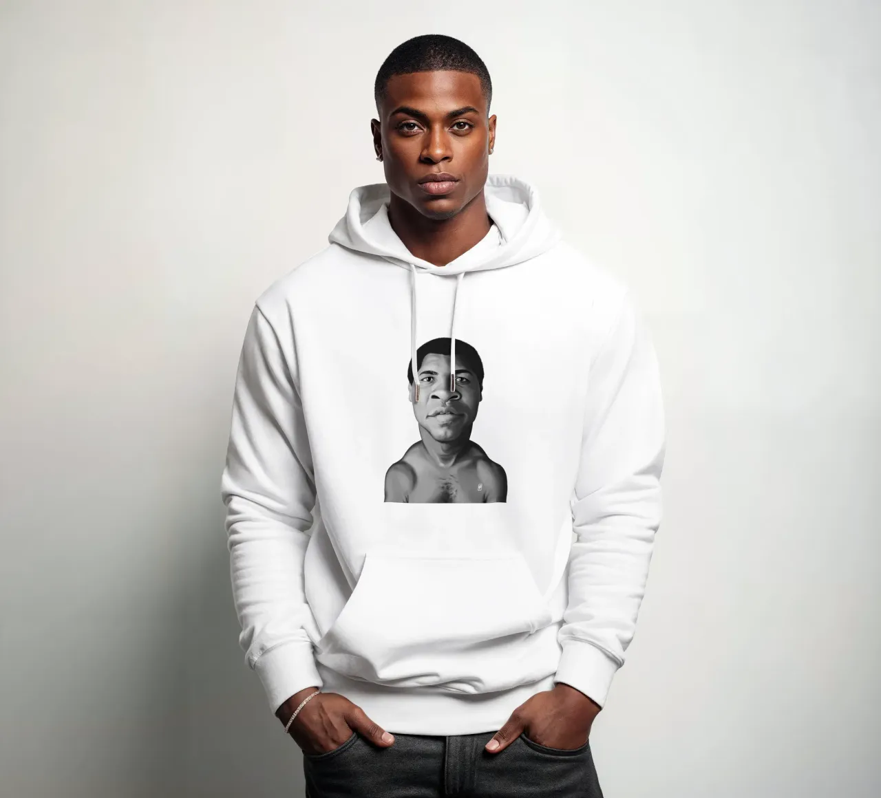 Muhammad Ali felpa con cappuccio da Rob Art | Illustration