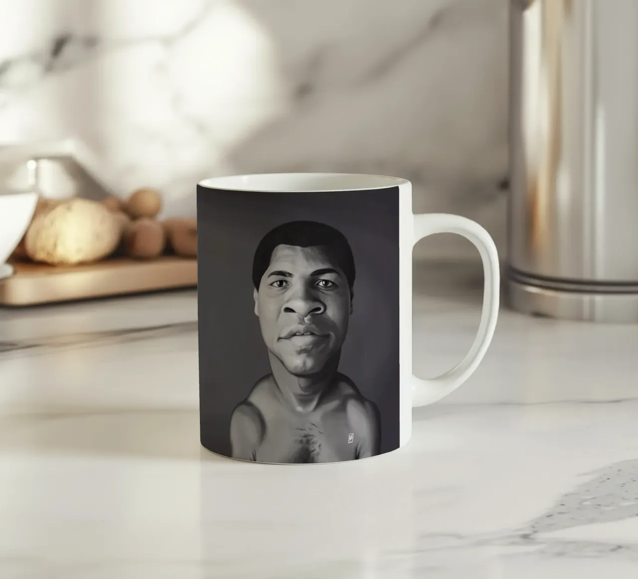 Muhammad Ali tazza in ceramica da Rob Art | Illustration