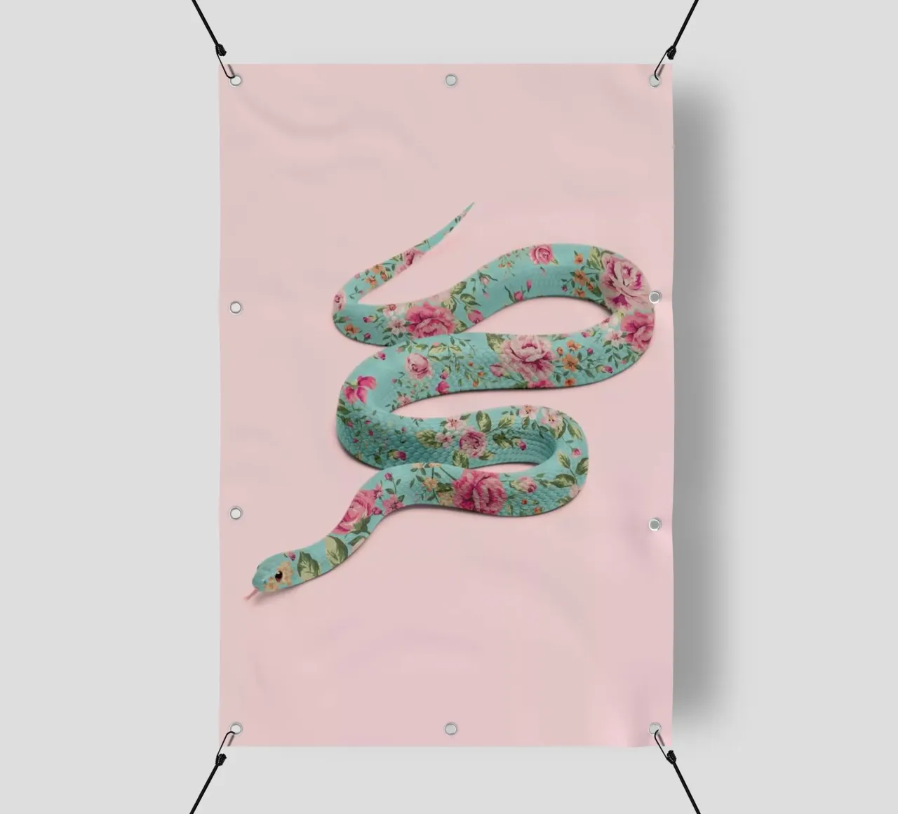 Floral Snake telo in pvc da Paul Fuentes Design