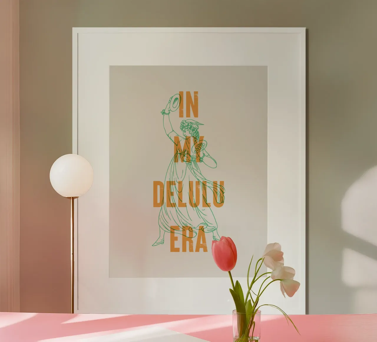 In My Delulu Era Tipografia retrò poster da Vintagrafica