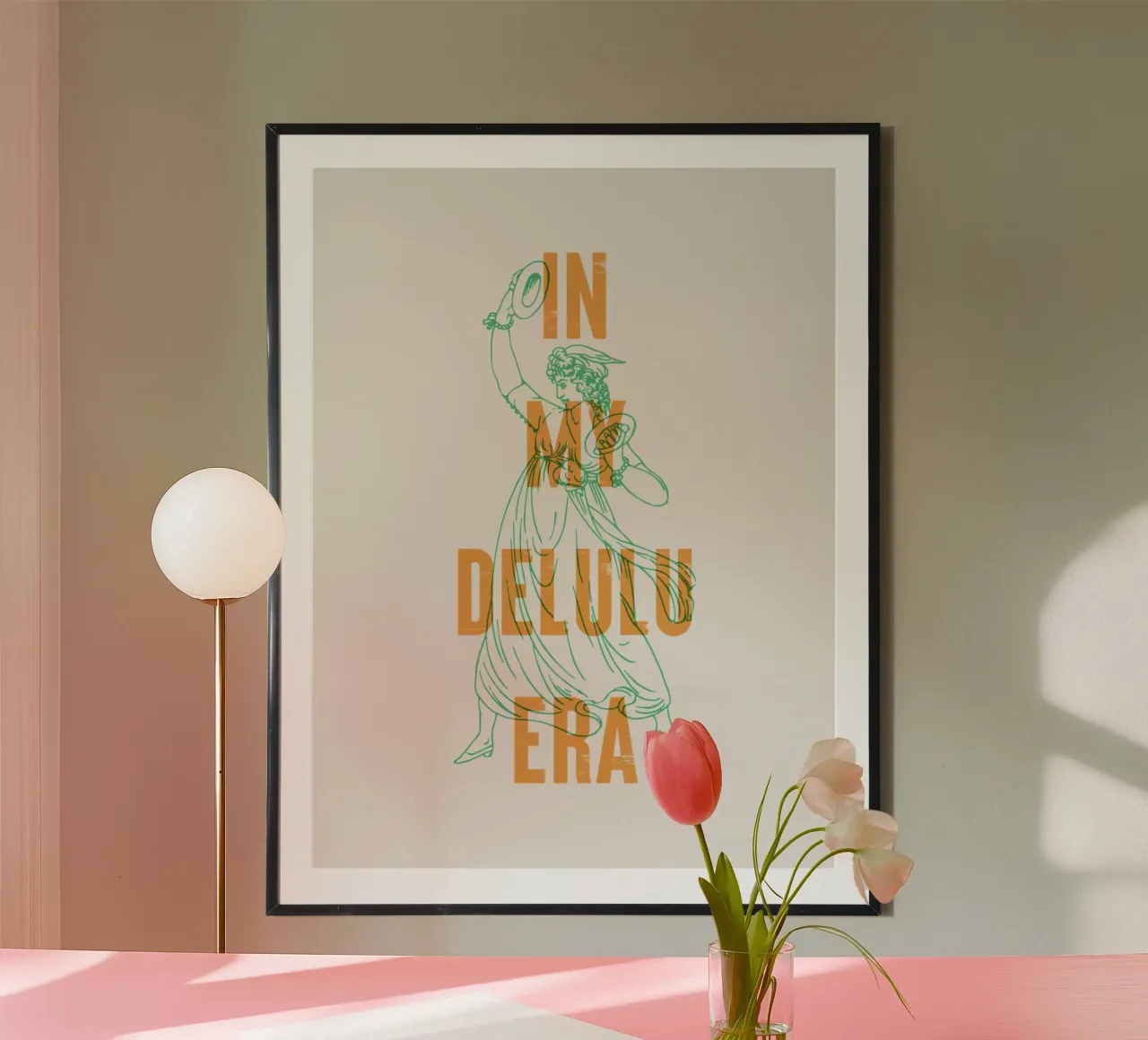 In My Delulu Era Tipografia retrò poster da Vintagrafica