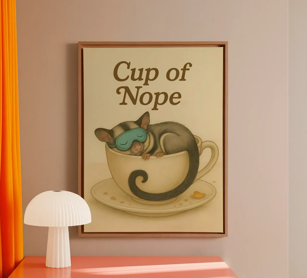 Grappige suiker-glider meme canvas met Baklijst van Funny Humor Art