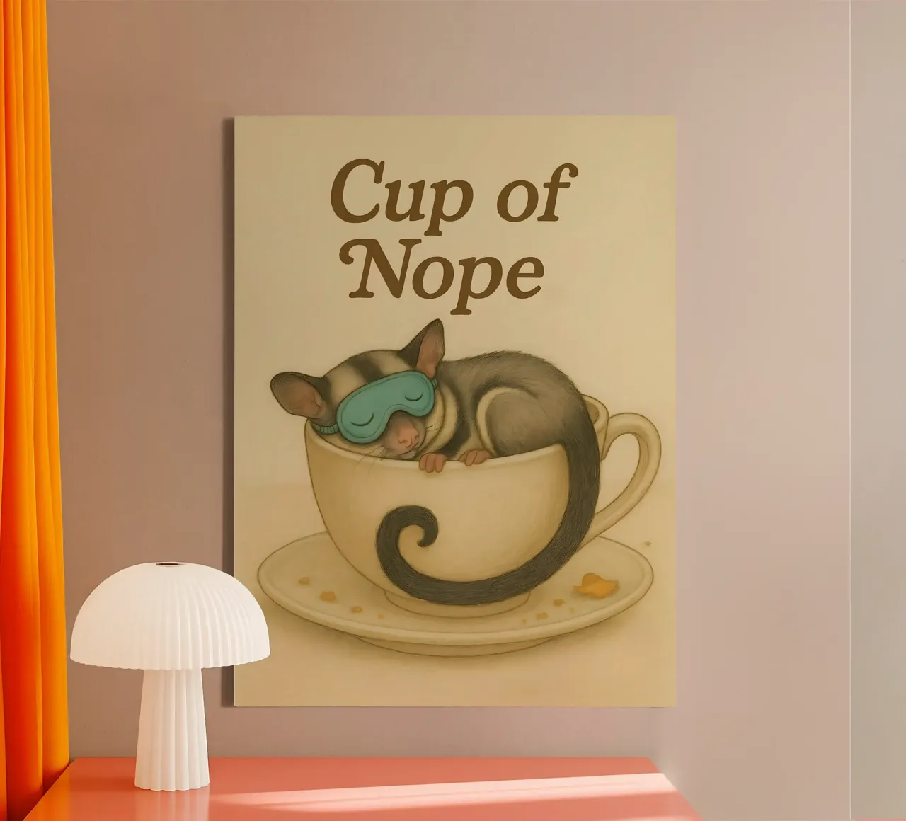 Grappige suiker-glider meme canvas met Baklijst van Funny Humor Art