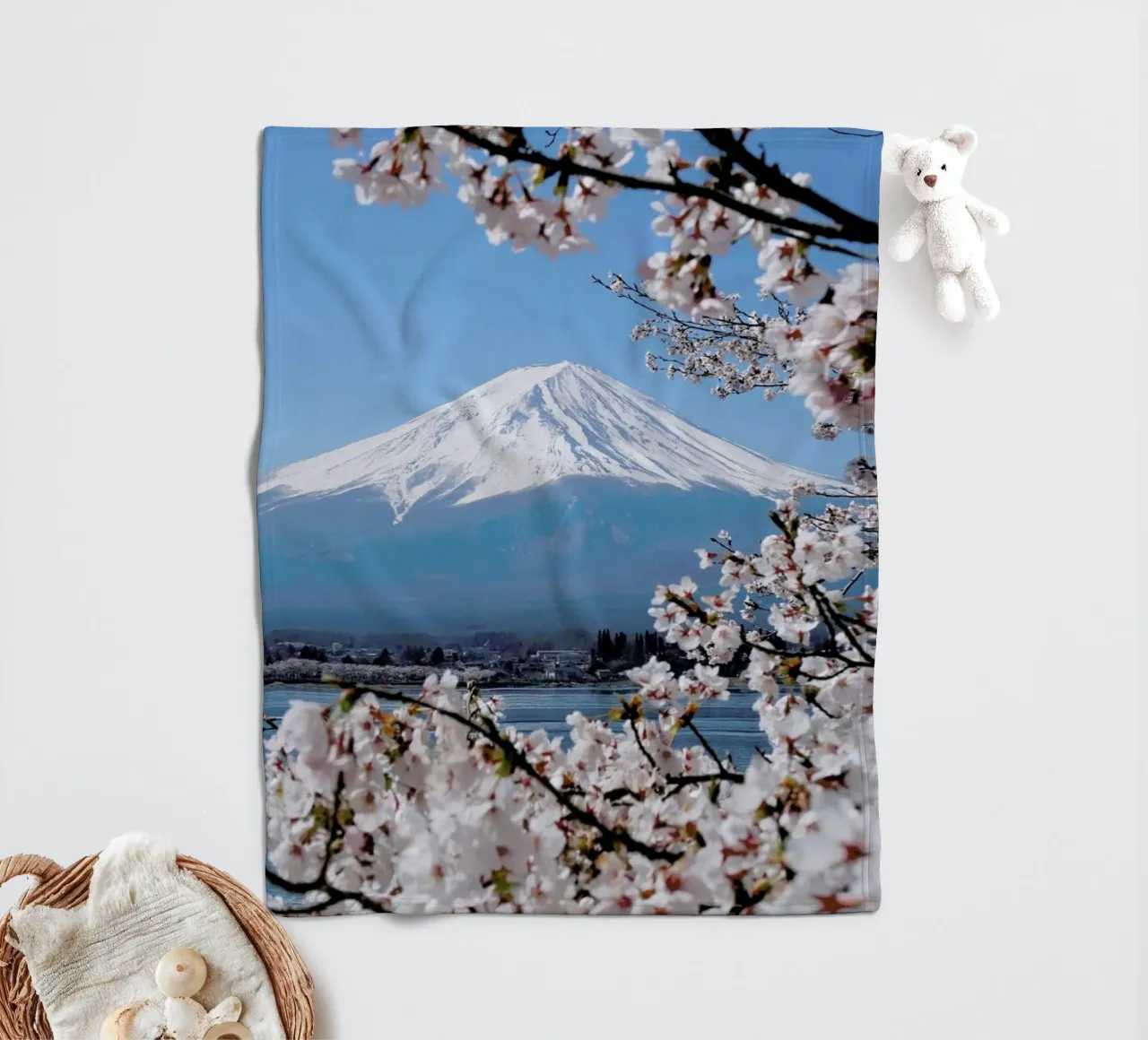 Mount Fuji @almalo fleece blanket by EyeEm Mobile GmbH