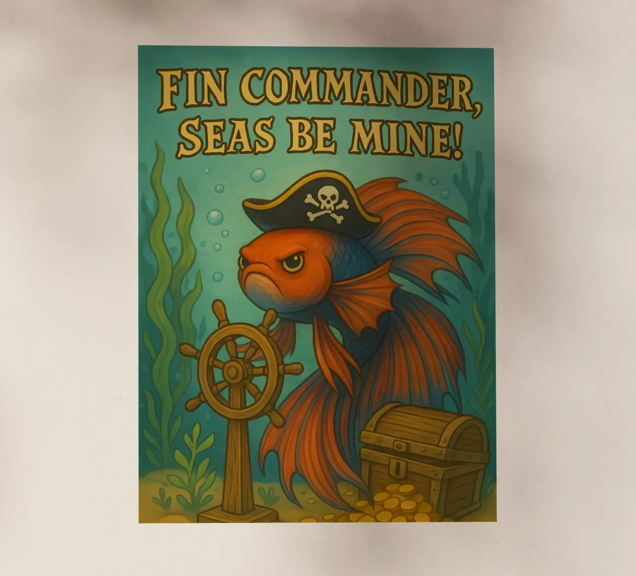 Funny Betta Fish Meme pellicola backlit da Funny Humor Art