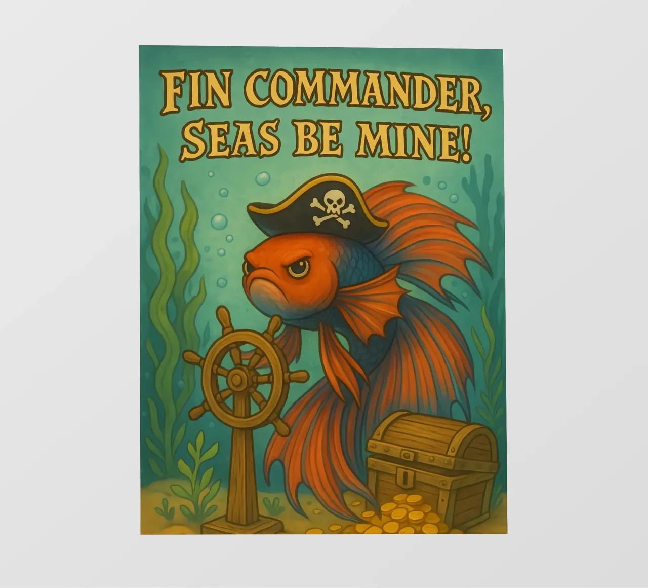 Funny Betta Fish Meme pellicola backlit da Funny Humor Art