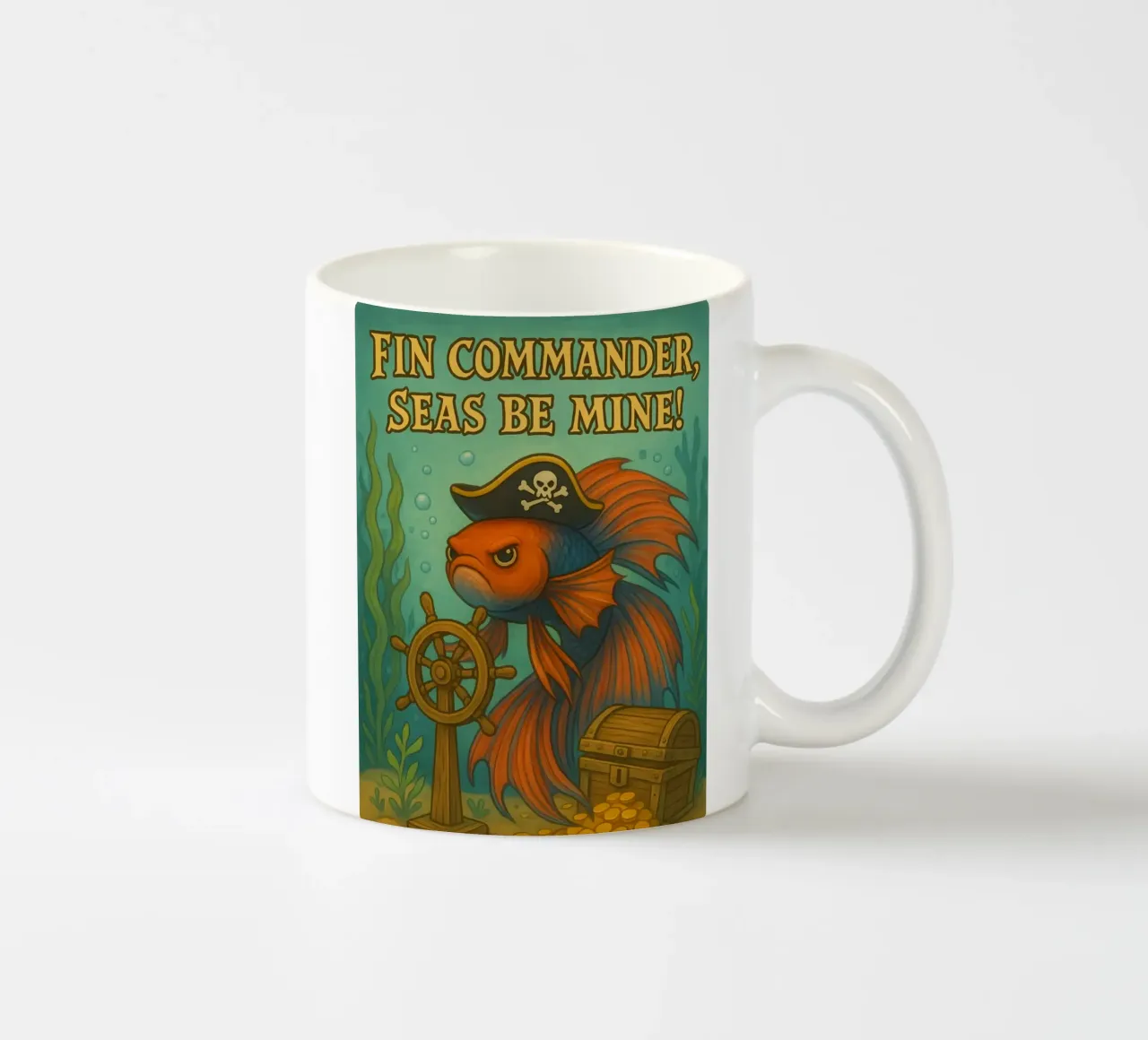 Funny Betta Fish Meme tazza in ceramica da Funny Humor Art