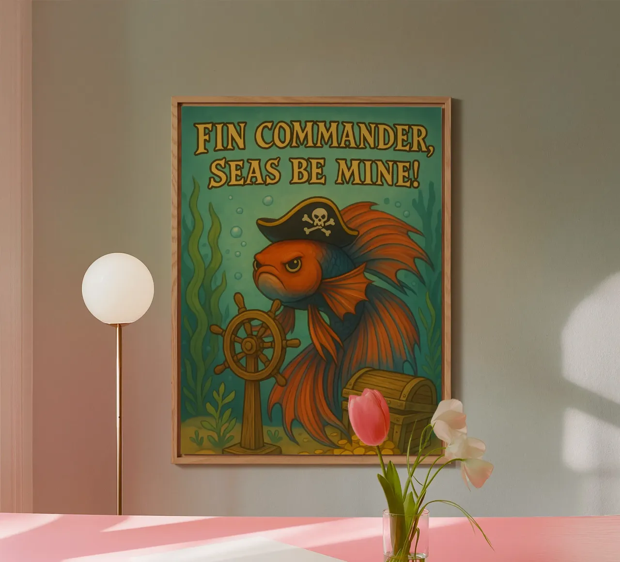 Funny Betta Fish Meme alluminio dibond da Funny Humor Art