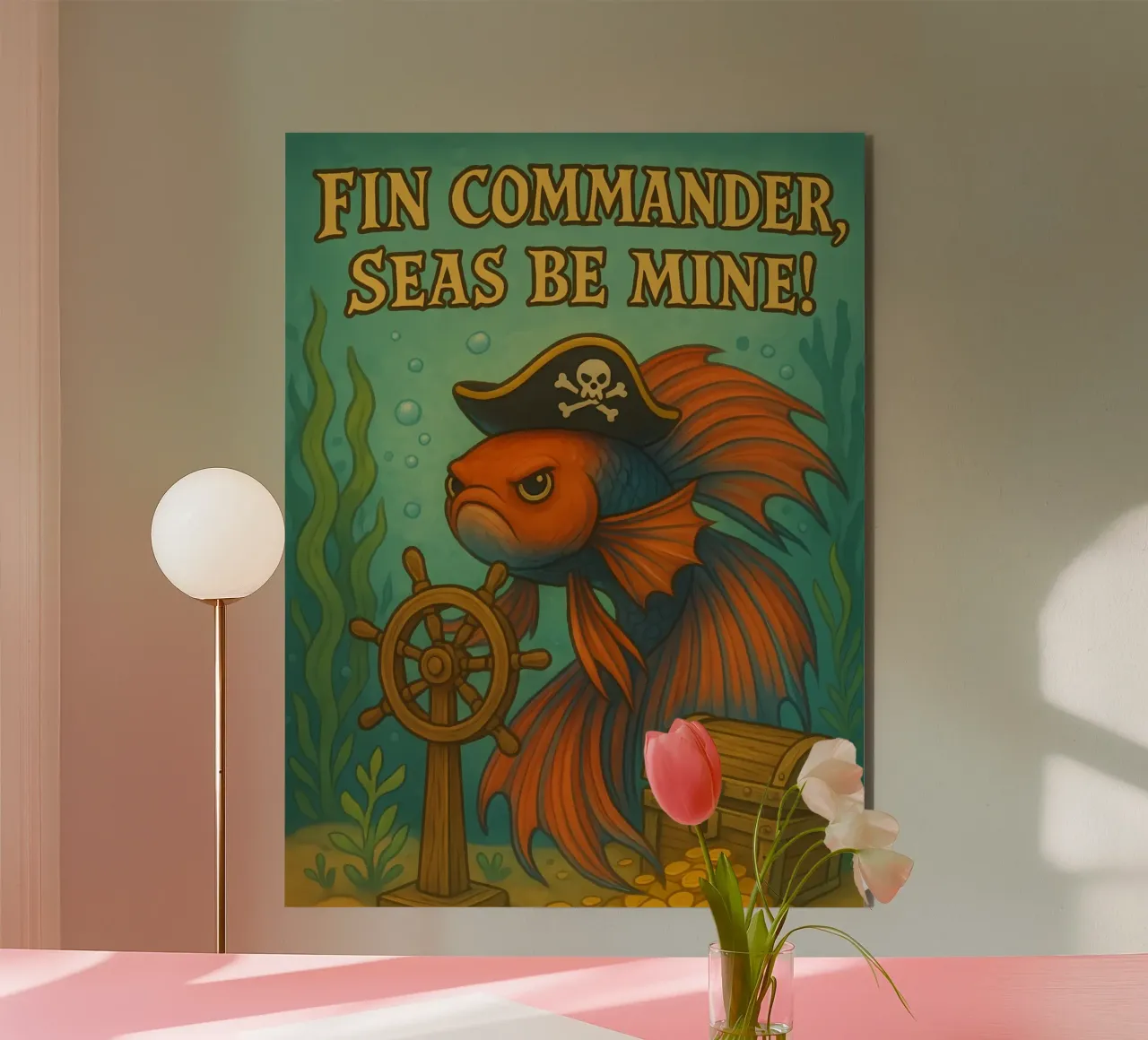 Funny Betta Fish Meme alluminio dibond da Funny Humor Art