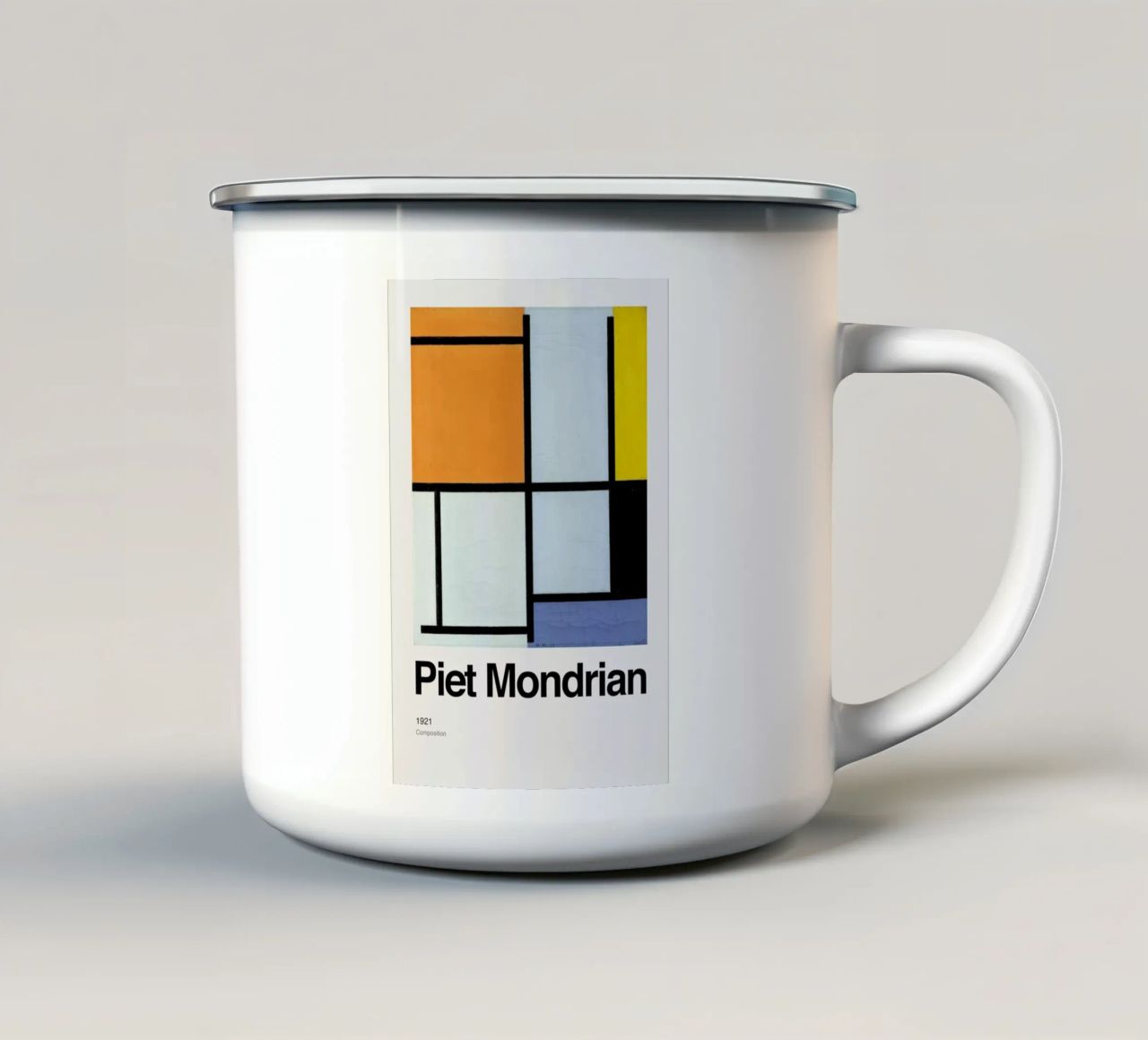 Mondrian - Composition 1921 tazza in smalto da ARTOTHEK