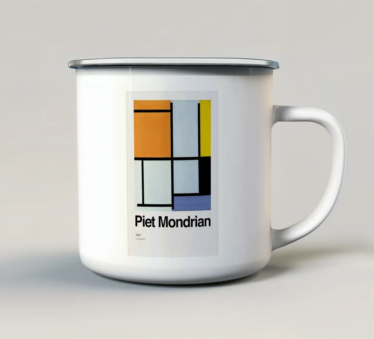 Mondrian - Composition 1921 tazza in smalto da ARTOTHEK