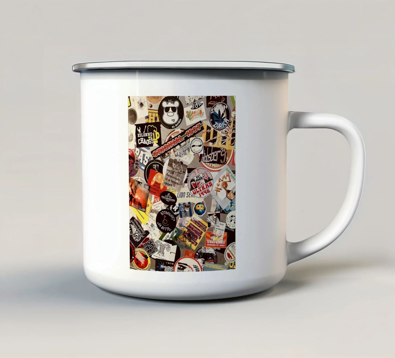 Kuddelmuddel I tazza in smalto da ChiasMata CozMos