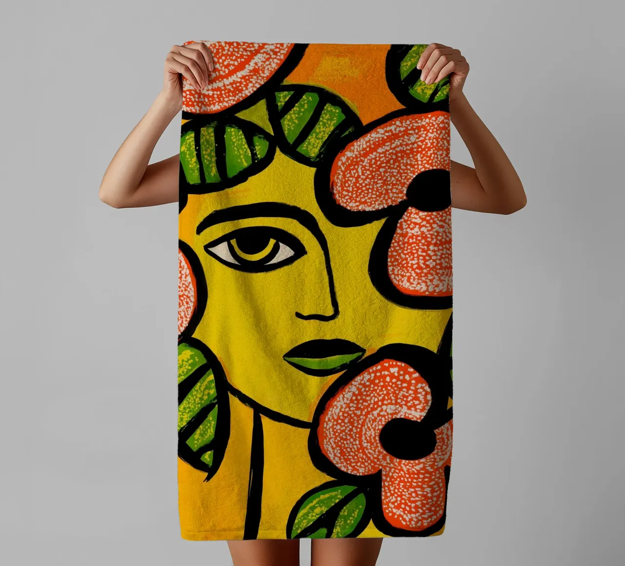 Portrait of the observer | A spring picture towel by Autofocus