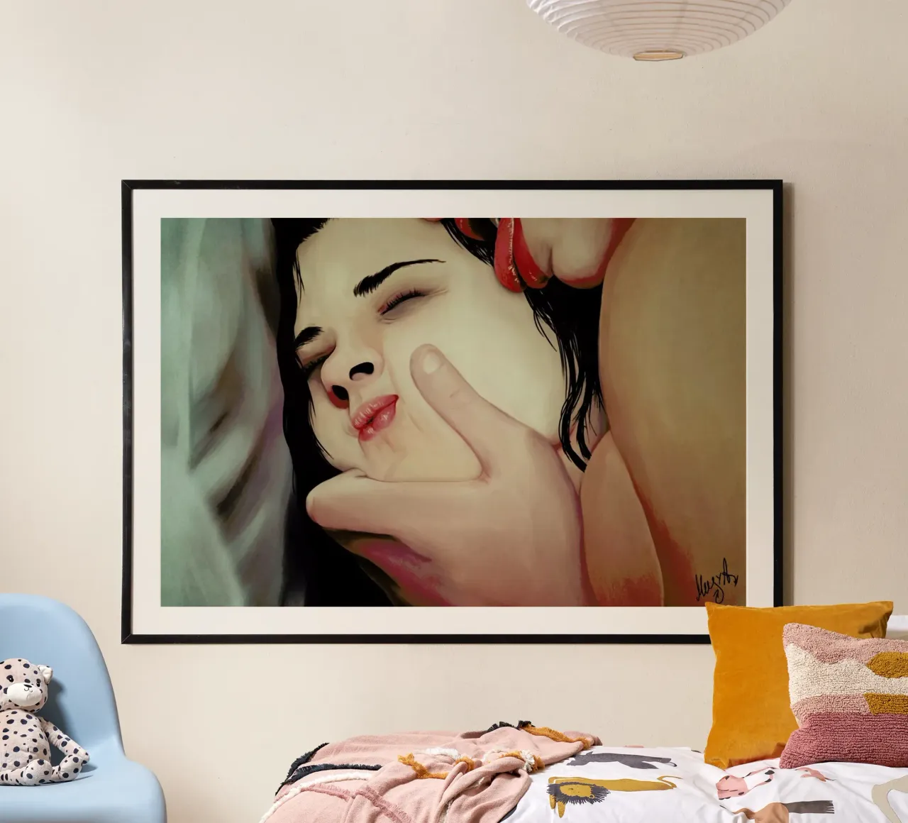 Lick poster con telaio in alluminio da Musya