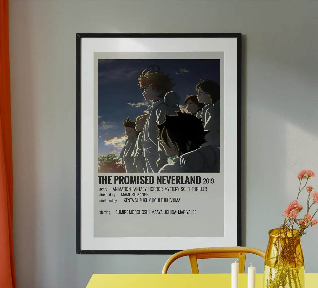 THE PROMISED NEVERLAND 2019 poster con telaio in plastica da Totoya