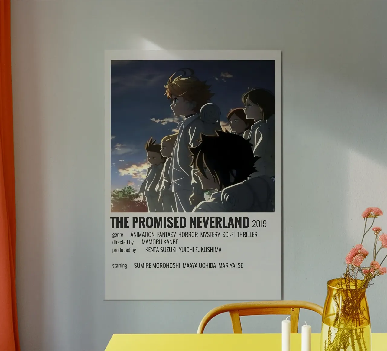 THE PROMISED NEVERLAND 2019 poster con telaio in plastica da Totoya