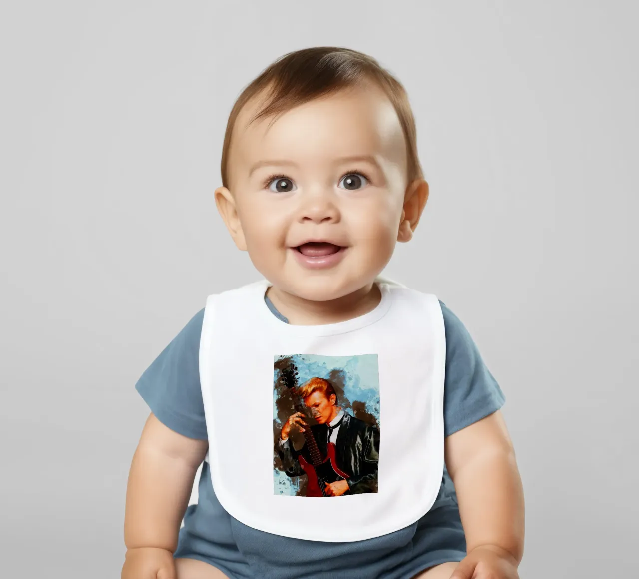 Smudge of Portrait David Bowie Babylätzchen von Gunawan Rb