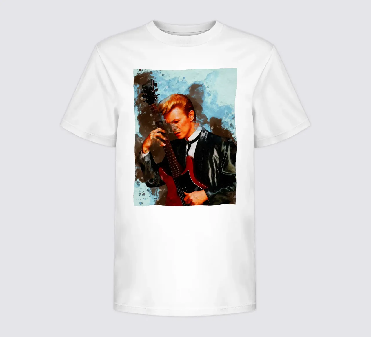 Smudge of Portrait David Bowie kids t-shirt by Gunawan Rb