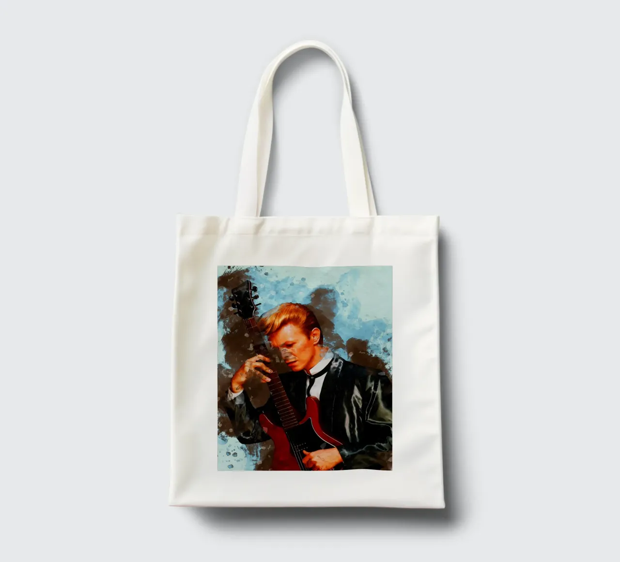 Smudge of Portrait David Bowie Jutebeutel von Gunawan Rb
