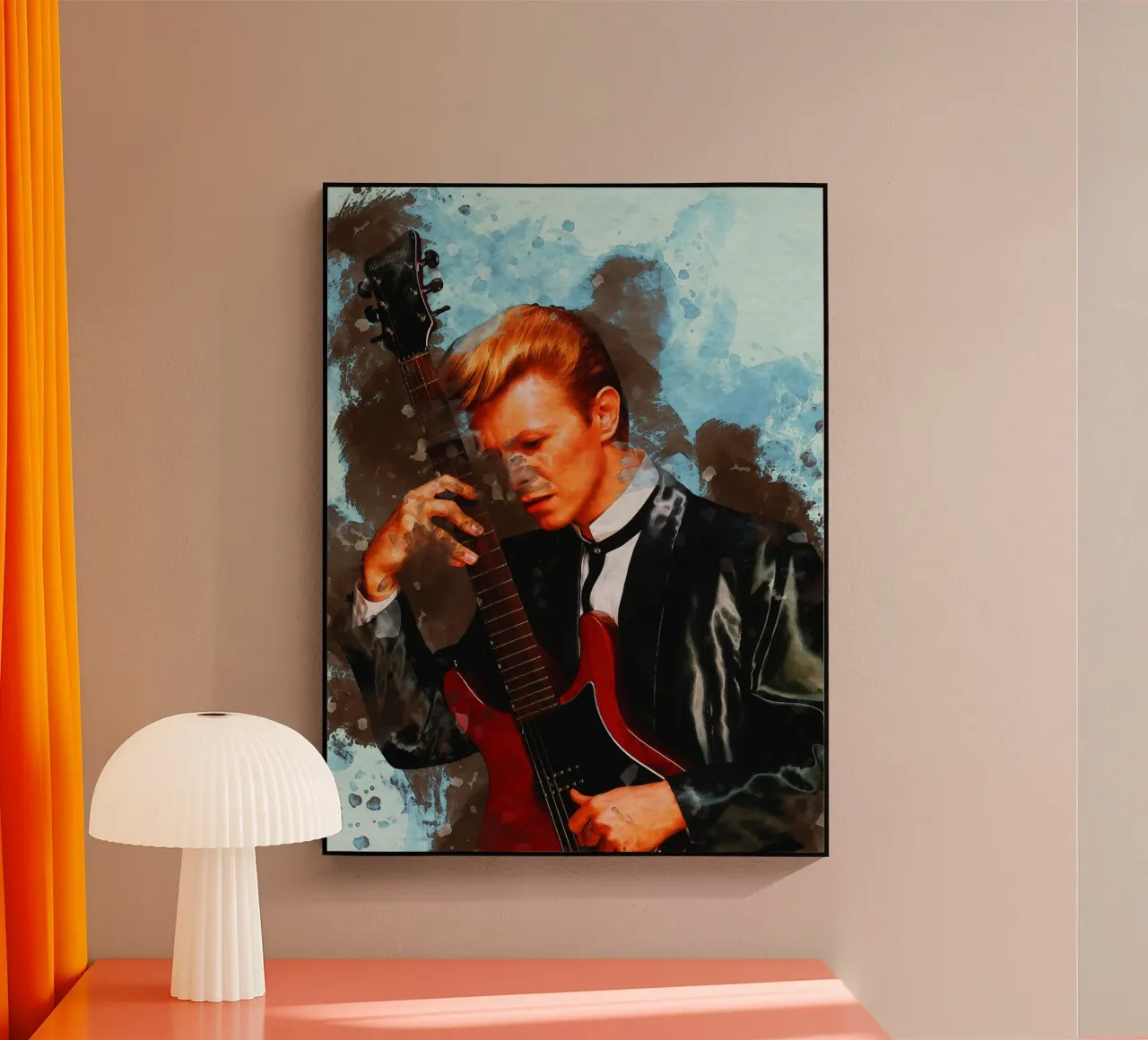 Smudge of Portrait David Bowie Acryl-Glas von Gunawan Rb