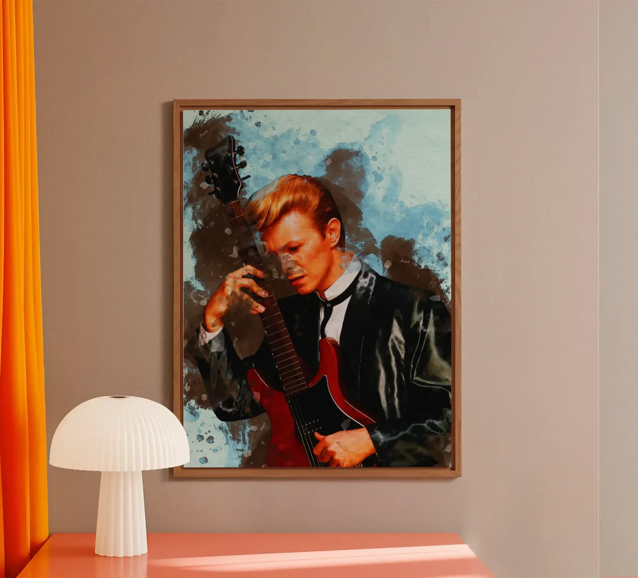 Tache du portrait David Bowie alu dibond de Gunawan Rb
