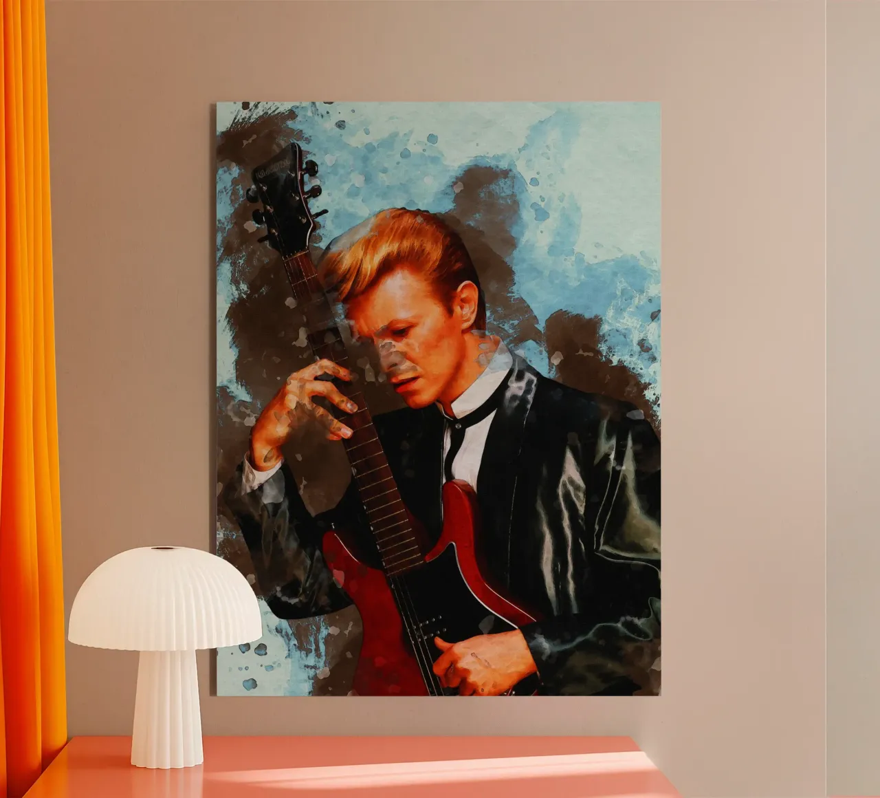 Tache du portrait David Bowie alu dibond de Gunawan Rb