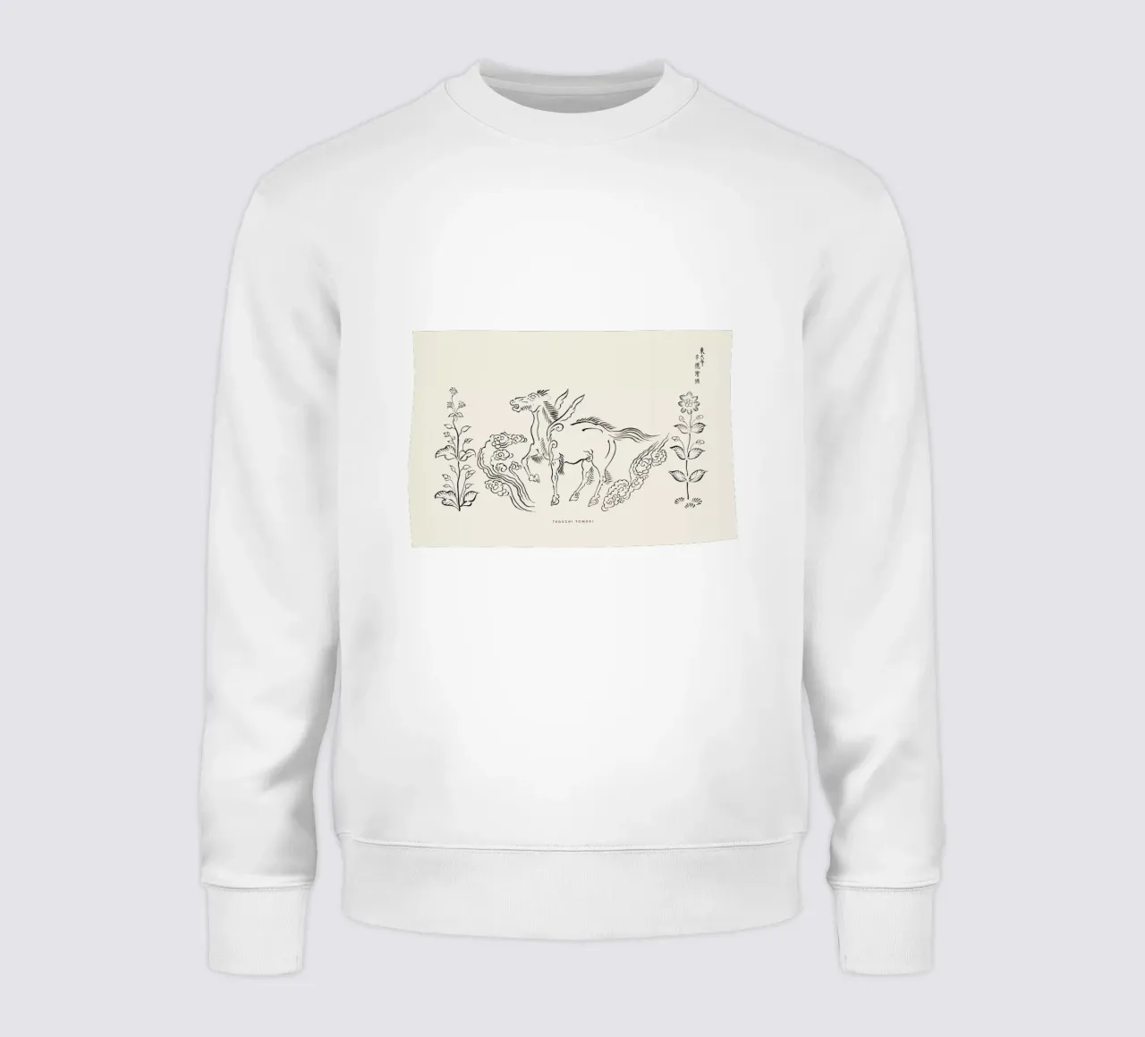 Tomoki - Pegasus Woodblock Print felpa da Vintage by JUNIQE