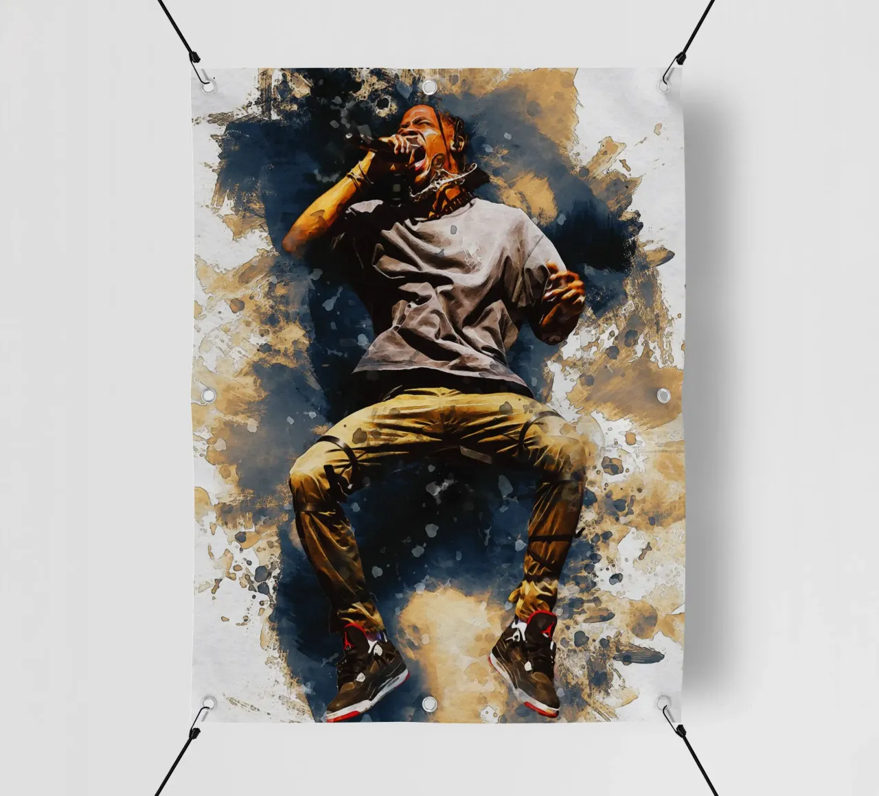Sbaffo di salto di Travis Scott telo in pvc da Gunawan Rb