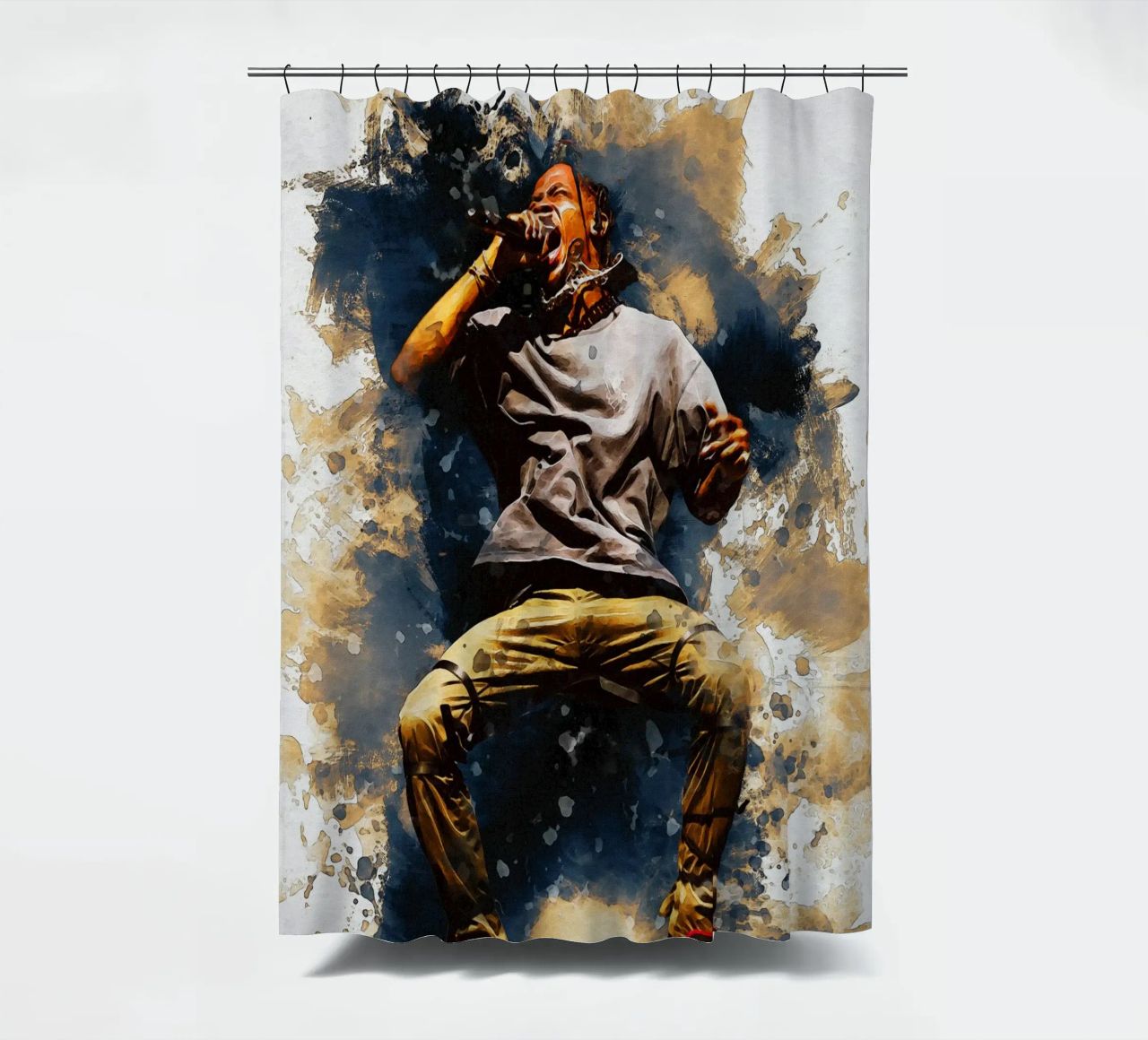 Smudge von Travis Scott springen Duschvorhang von Gunawan Rb