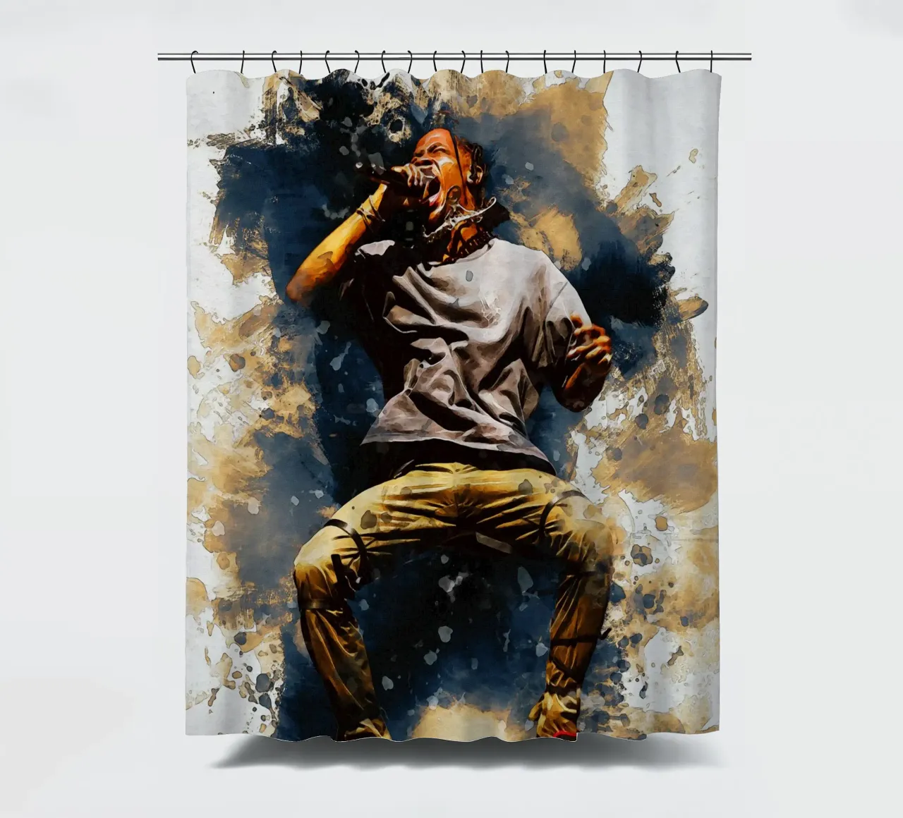 Sbaffo di salto di Travis Scott tenda da doccia da Gunawan Rb