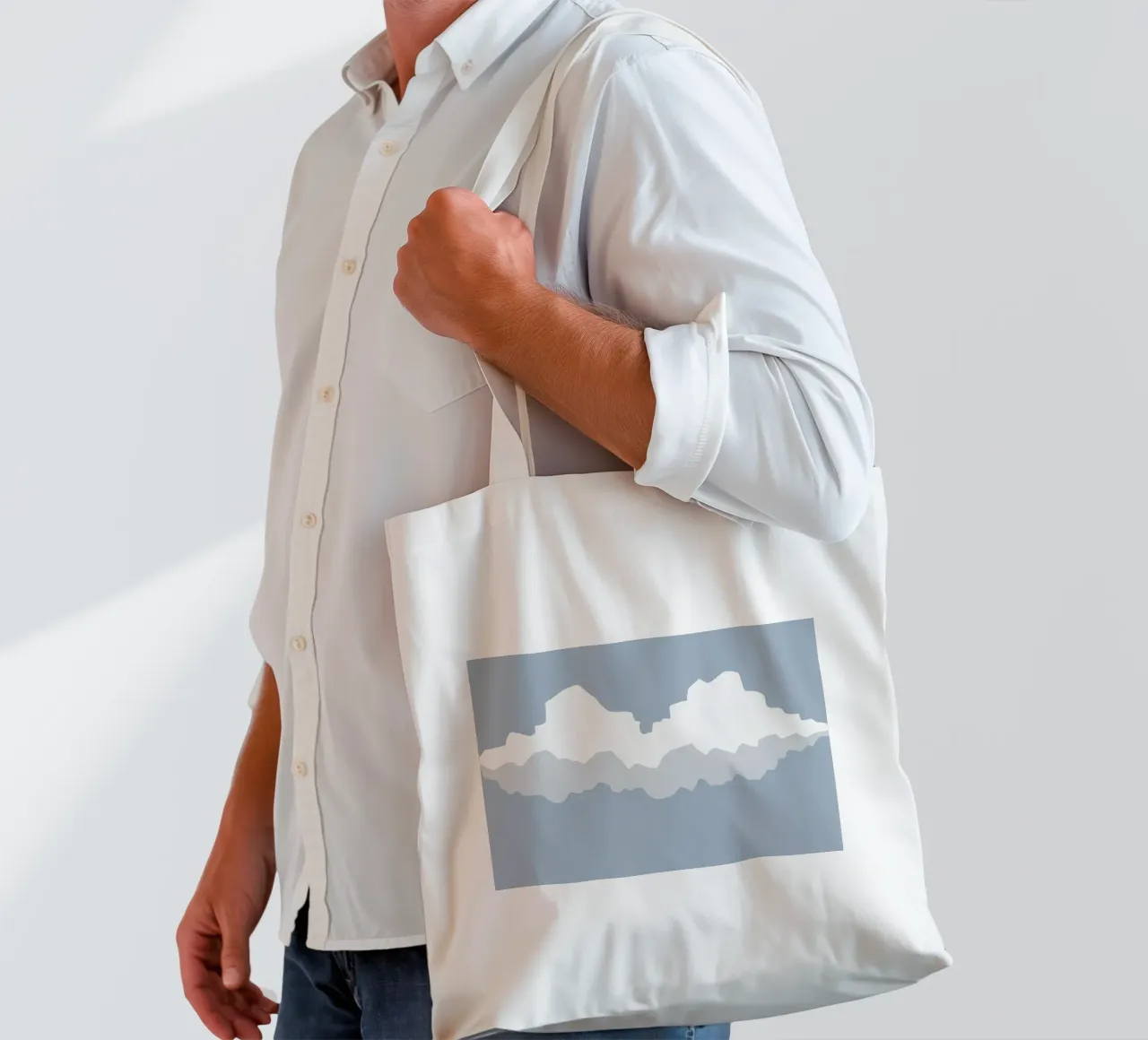 Cloudscape tote bag by Little Dean