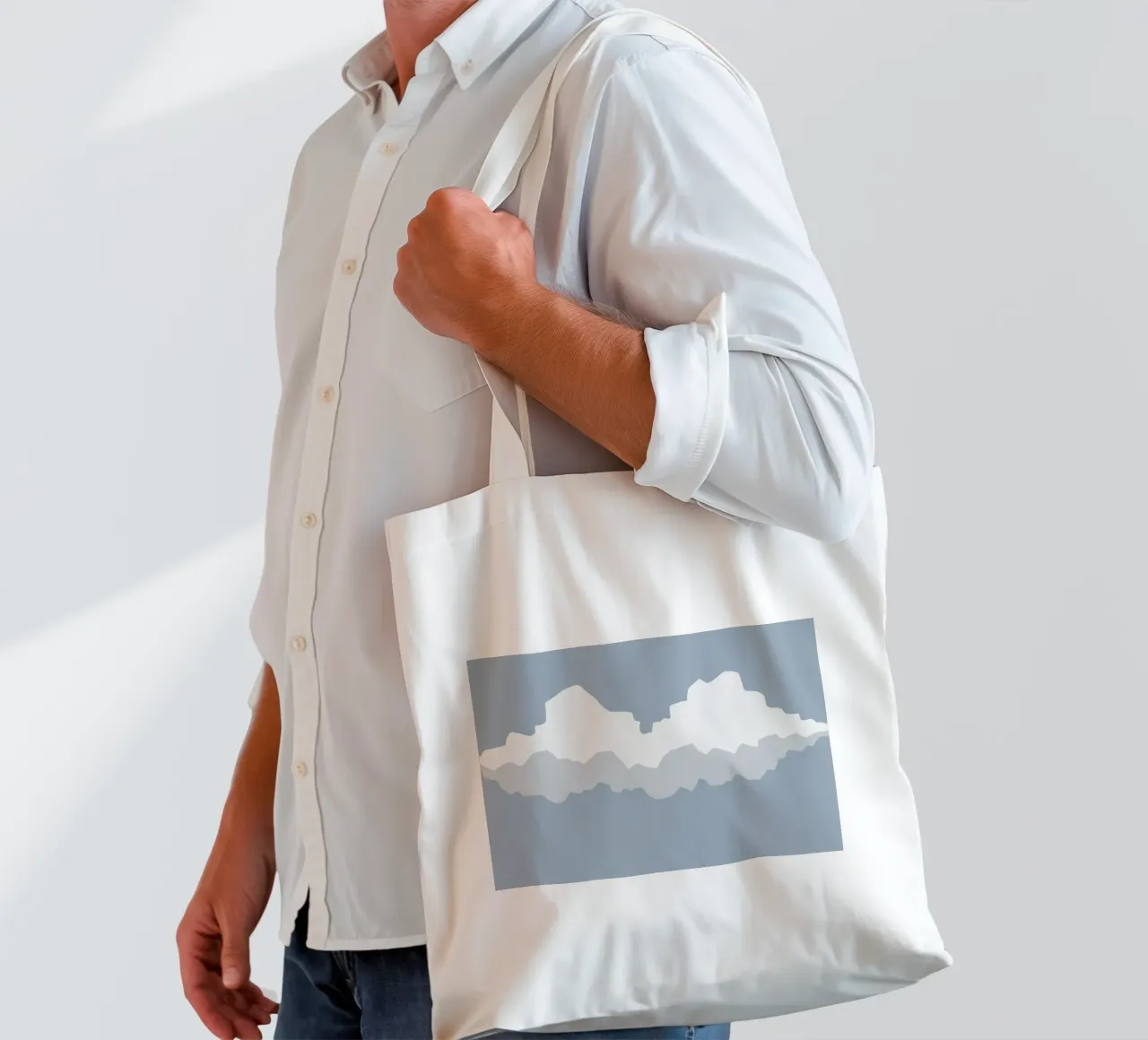 Cloudscape tote bag by Little Dean