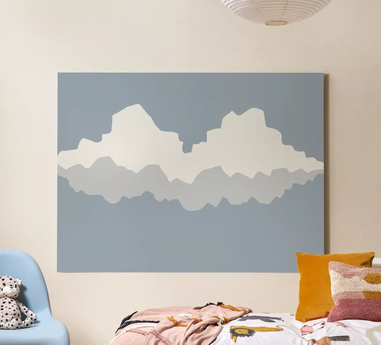 Cloudscape canvas with Floater frame by Little Dean